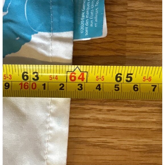 Fortnite Themed Twin Flat Sheet Blue White 64"x95" Video Game - Picture 7 of 7